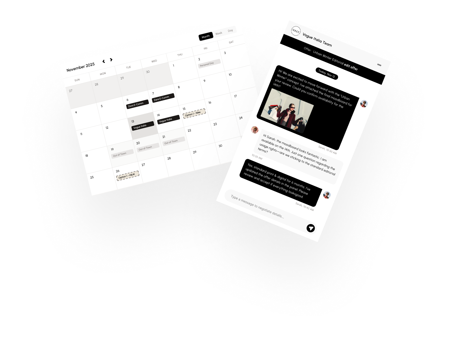 Unified messaging workspace panel overview